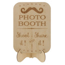 Rustic Wooden Photo Booth Table Sign Wedding Reception and Ceremony Sign