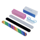 6Pcs Nail Art Tools Set Buffer Block Manicure Files Sanding Polishing Nail Dust Cleaning Brush For Acrylic UV Gel Nail Design