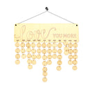 Love you More Birthday Planner Board Wood Sign Reminder Hanging Plaque Gifts
