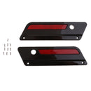 Black Saddlebag Latch Covers + Red Reflectors for Harley Road Glide 93-13
