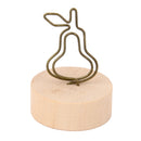Pear Clip Photo Holder Picture Card Note Memo Display Wood Base Standing DIY