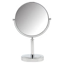 360Â° Swivel Rotation 8 inches Free Stand Vanity Double Sided Makeup Shaving Mirror For Bathroom 3x Magnifying