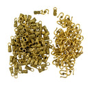 30 Sets Antique Gold Metal Hook and Eye Clasps Connectors Jewelry Finding