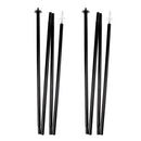 2 Pieces/ Set 2.1m/ 6.89ft Folding Pointed Cap Bottom Durable Steel Camping Tent Canopy Tarp Awning Poles Rods Support Bars with Storage Bag