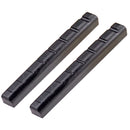 Set of 2 Black Plastic Slotted Nut & Saddle for 8 Strings Guitar Ukulele Parts