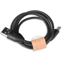 3Pieces PU Leather Data Cable Headphone Cord Organizer Fastening Wraps Beige