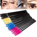 Women Eye Makeup Beauty Disposable Eyelash Brush Mascara Wands Applicator Makeup Cosmetic Tool Pack of 50PCS Yellow