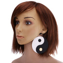 White Black Yin Yang Earrings 1 Pair Acrylic The Tao Symbol Dangle Earrings