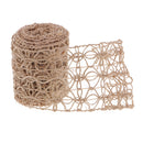 2 Meters Natural Jute Rustic Hessian Burlap Rope Craft Ribbon for Arts Crafts Wedding Party Xmas Christmas DIY Ornament Home Decoration 65mm