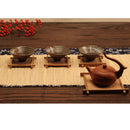 Pack of 6PCS Bamboo Tea Coffee Cup Mat Mug Bowl Coaster Furniture Spill Drip Protection Coaster 9x9cm