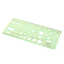 Green Plastic Drafting Drawing Tool Ruler Geometric Oval Template for Students 2