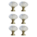 Pack of 6PCS Acrylic Door Pull Knob Drawer Cabinet Cupboard Handle Home Hardware Furniture Decor + Pack of 6 Screws