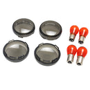 Smoked Turn Signal Lens and Bulb Kit for Harley Sportster Dyna FXR Softail