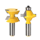2Pieces 1/2'' Shank Router Bit Set 120 Degree Woodworking Groove Chisel Cutter Tool