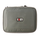 3pcs/set Waterproof Electronics Accessories Travel Organizer Cable Bag for Laptop Tablet USB Device L+M+S Gray
