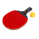Durable Table Tennis Paddle Ping-Pong Bat Rackets Case Ball Set Short Handle Penhold Grips