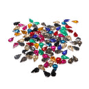 100 Pieces 8*13mm Water Drop Acrylic Rhinestone Button Multi-color for DIY Craft
