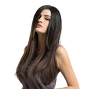 Women's Natural Long Straight Full Head Wig Gradient Brown Party Cosplay