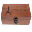 Retro Wooden Storage Jewelry Box Desktop Collection Box With Lock Organizer