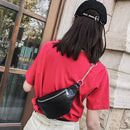 Fashion PU Leather Waist Sling Bag Crossbody Bum Bag Travel Hiking Chest Bag