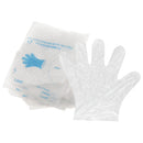 100 Pieces/Box Large Clear Plastic Disposable Gloves Industrial Restaurant Cleaning Cooking Safety Handling Salon Hair Dyeing Coloring
