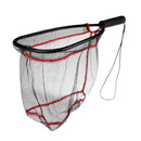 Aluminum Alloy Fishing Landing Nets Nylon Mesh Fly Fishing Catch and Release Net with Fixed Plastic Handle