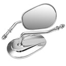 2 Pieces High Quality Alloy 8mm Motorbike Chrome Rearview Mirrors Universal for Motorcycles