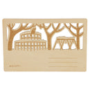Lovely Creative Playground Cat Theme DIY Wooden Postcard Greeting Memorial Birthday Gratitude Card
