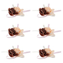 6pcs Handmade Artficial Flowers With Ribbon DIY Craft Wedding Party Decor