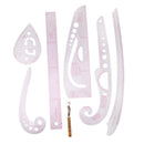 Set of 6 Tailor Drawing Comma Line French Curve Sewing Ruler Measure for Dressmaking
