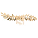 Vintage Gold Plated Olive Leaves Vine Hair Comb Wedding Bridal Hair Accessories