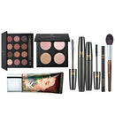 7Piece Face Contour Set, Smooked Eyeshadow Palette+Bronzer Palette+Mascara+Eyeliner+Liquid Foundation+Brush Kit