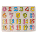Kids Early Learning Wooden Numbers Pattern Peg Jigsaw Puzzle Baby Toddler Preschool Kids Educational Toy Birthday Gift