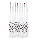 8Pcs Professional Nail Art Dotting Pens Nail Polish Brushes Drill Point Pen