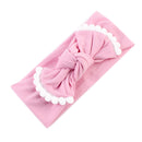 Baby Girls Photography Photo Props Turban Elastic Bow Knot Headband Headwear Hair Decor Accessories Pink