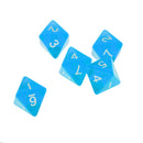 5 x Multi Sided Dice Set D8 Dungeons & Dragons TRPG Games Roleplay Toy Blue