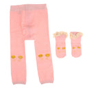 Cute Baby Tights Stretch Pantyhose Legging Stockings Pants+Socks Patch Pink Lace