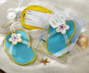 Slipper Luggage Bag Suitcase Gift Tag Name Holder Hanging Accessory Blue Background And Blue Border