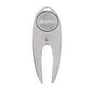 2-in-1 Sturdy Golf Divot Repair Tool With Detachable Magnetic Golf Ball Marker Silver