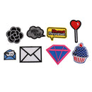 8 Pieces Assorted Design Embroidery Patches Clothes Bag Hat Badge Sew on Iron on Appliques