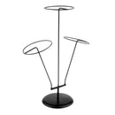 3 Layered Metal Hats Cap Storage Display Holder Scarf Wigs Rack Stand Black