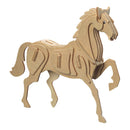 Running Horse DIY 3D Jigsaw Wooden Model Construction Kit Toy Puzzle Gift