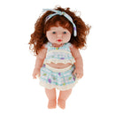 Realistic Silicone Baby Doll Vinyl Lifelike Girl in Green Top & Pants Set