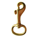 Heavy Duty Solid Brass Swivel Eye Bolt Snap Hook Lobster Clasp for Straps Bags Belting Outdoor Tent Pet (2/3" Eye x 1-3/4" Overall)