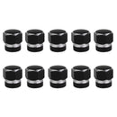 10Pcs Car Motorcycle Bike Bicycle Tire Tyre Schrader Valve Cap Dust Covers - Black Hexagonal