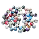 100 Piece 6mm Mixed Wash Painting Resin Loose Beads for Jewelry Making Beading