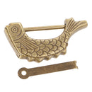 Vintage Retro Padlock Jewelry Box Fish Pattern Lock Home Ornaments