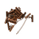 12 Set Ends Clip Beads with Lobster Clasp Extender Chain Antique Copper
