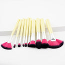 10x Pro Foundation Powder Eyeshadow Eyebrow Eyeliner Lip Comestic Makeup Brushes Set