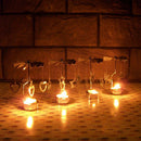 Silver Reindeer Rotating Candle Holder Rotating Tea Light Candle Holder